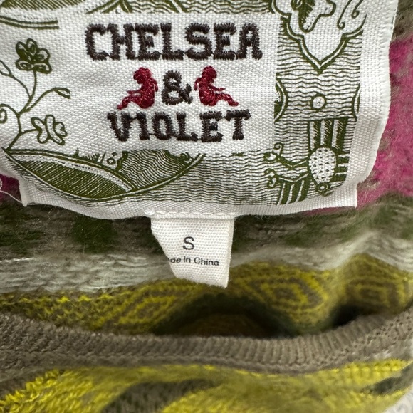 Chelsea & Violet Multicolor Patchwork Stripes Knit Sweater - Picture 5 of 6